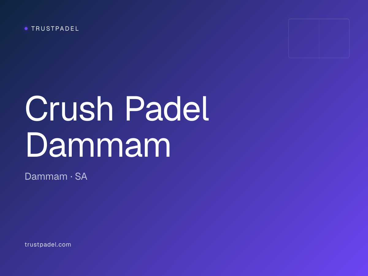 Crush Padel Dammam padel club