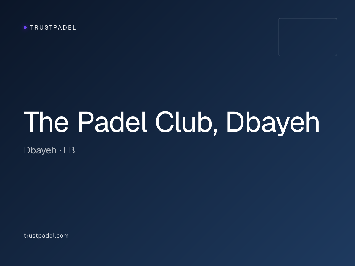 The Padel Club, Dbayeh padel club