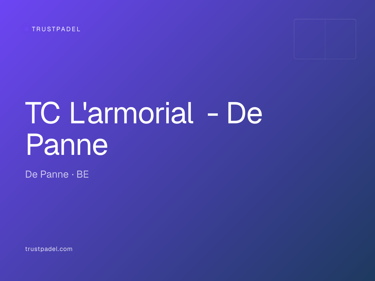 TC L'armorial - De Panne padel club
