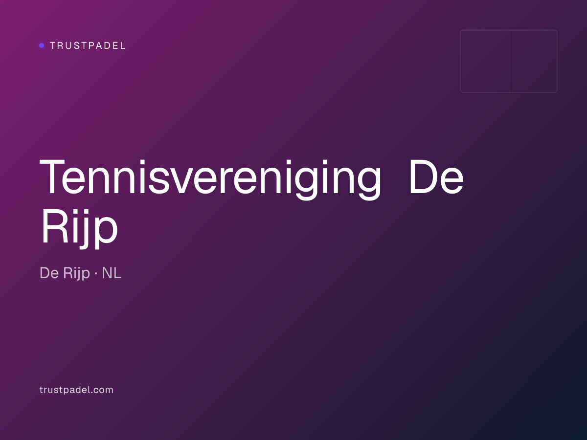 Tennisvereniging De Rijp padel club