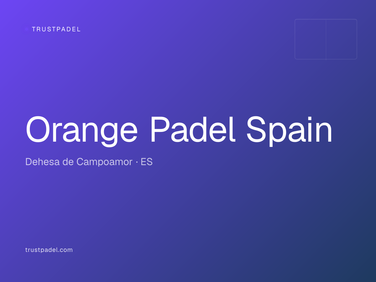 Orange Padel Spain padel club