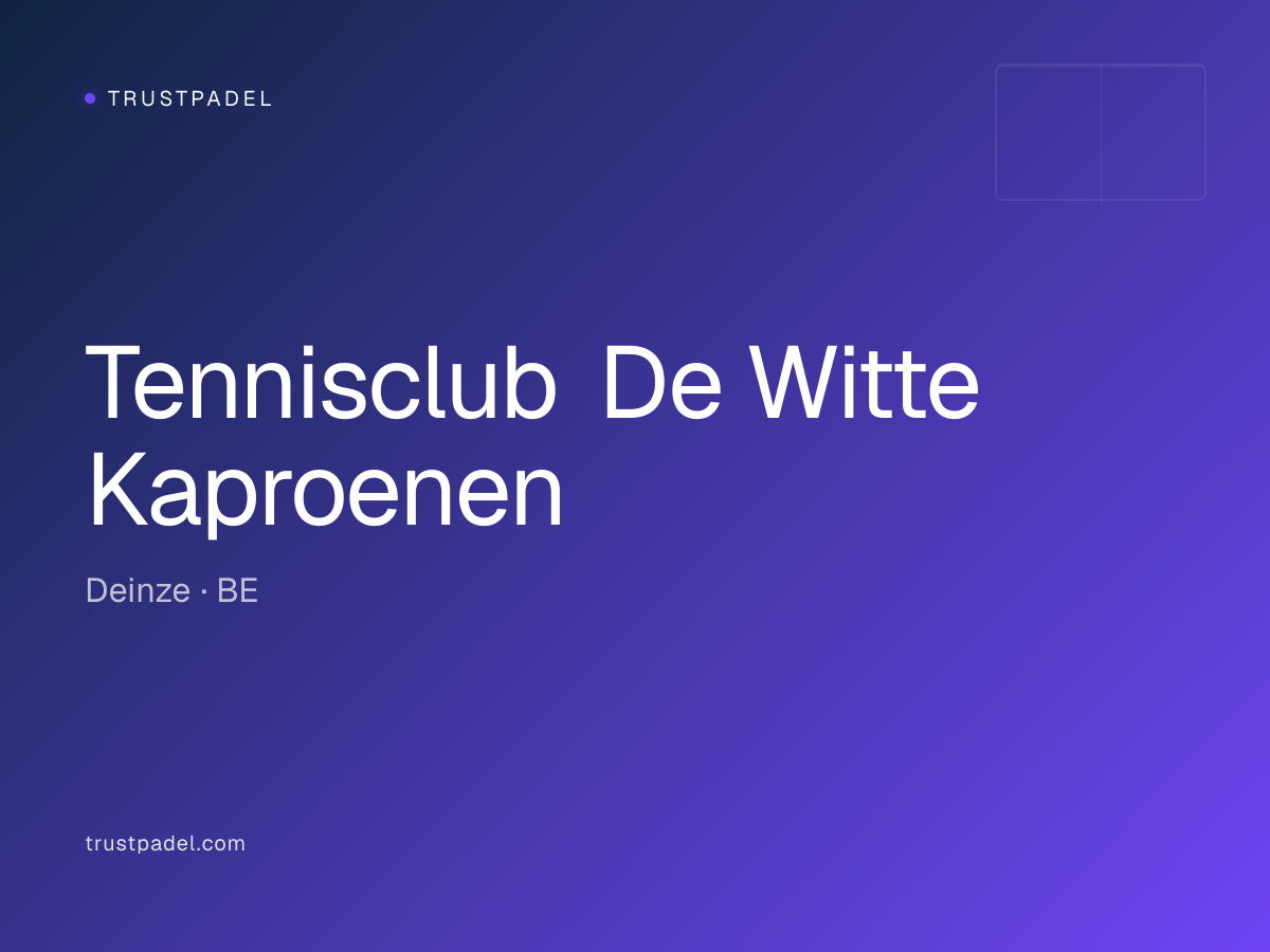 Tennisclub De Witte Kaproenen padel club