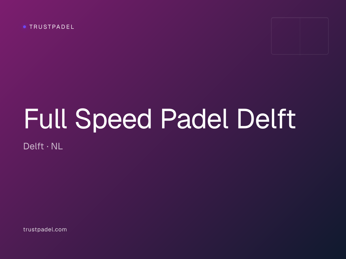 Full Speed Padel Delft padel club