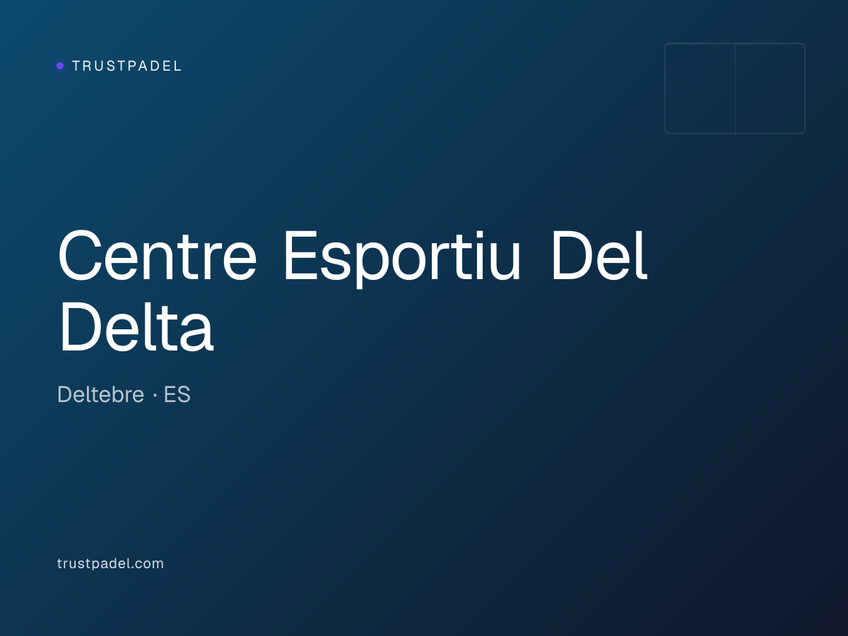 Centre Esportiu Del Delta padel club