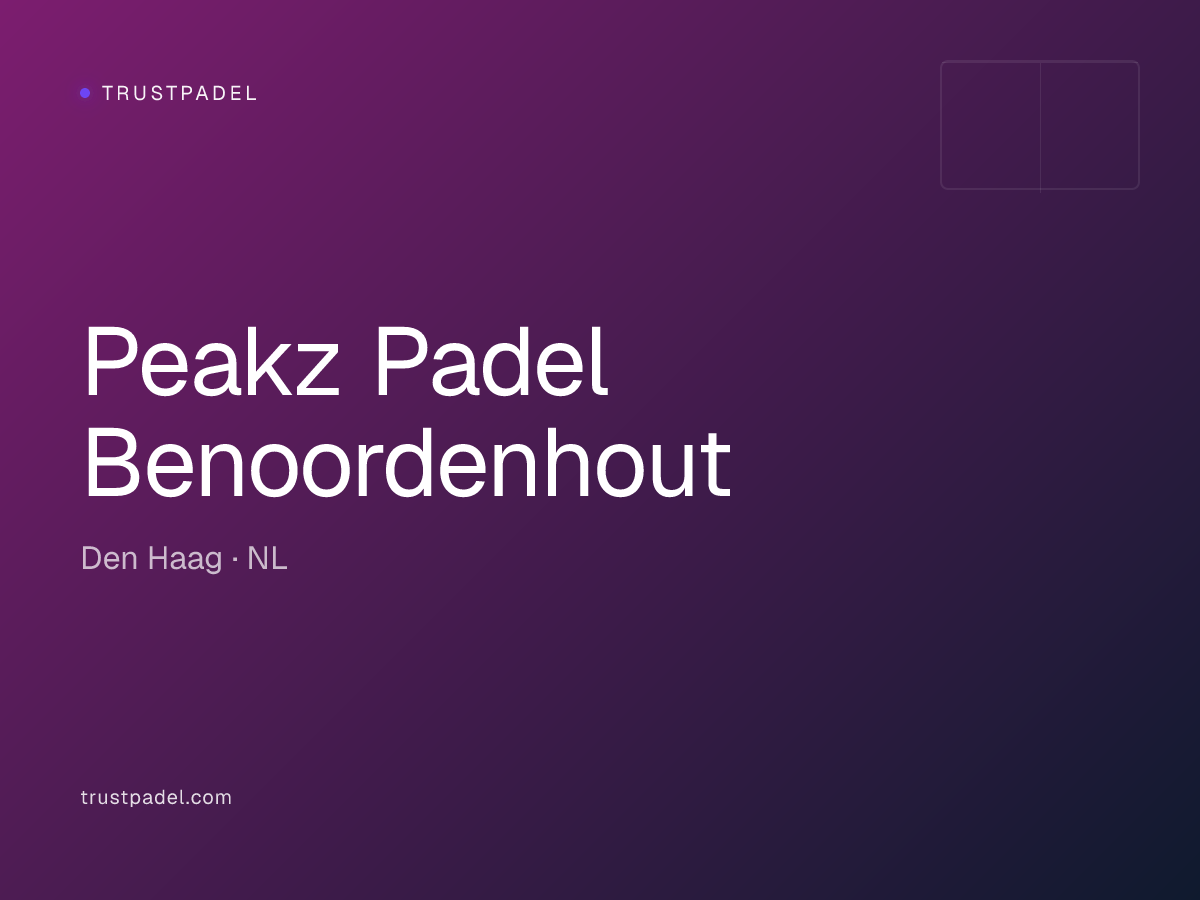 Peakz Padel Benoordenhout padel club