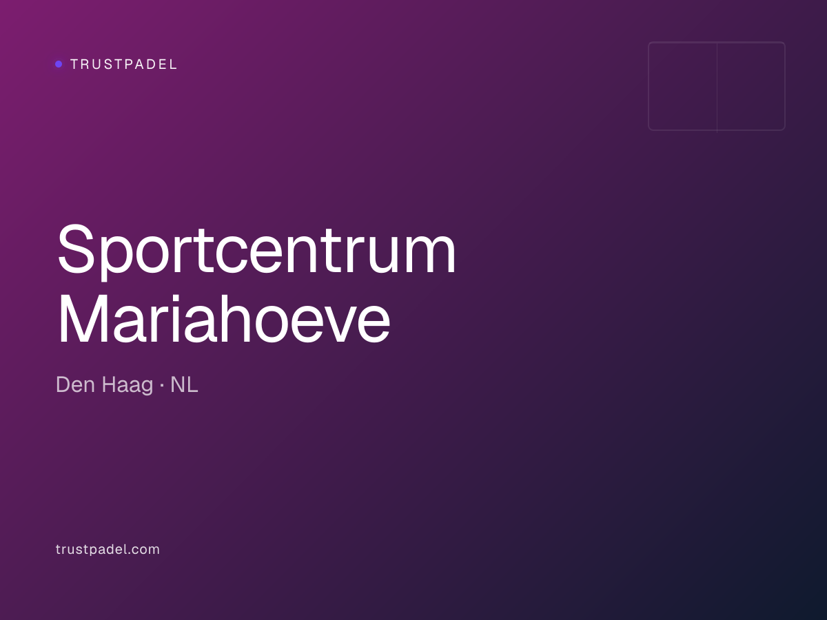 Sportcentrum Mariahoeve padel club
