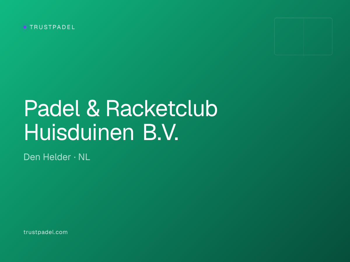 Padel & Racketclub Huisduinen B.V. padel club