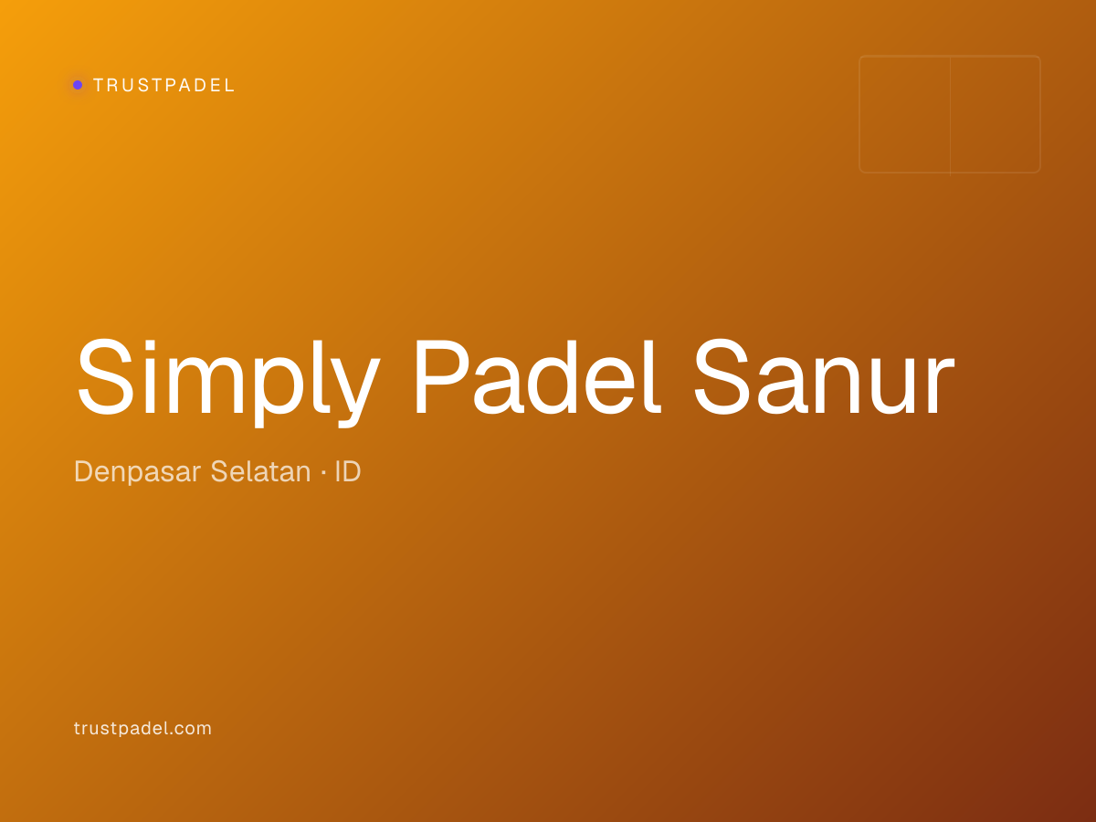 Simply Padel Sanur padel club