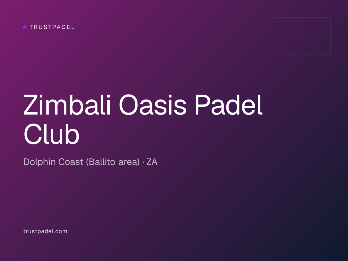 Zimbali Oasis Padel Club padel club