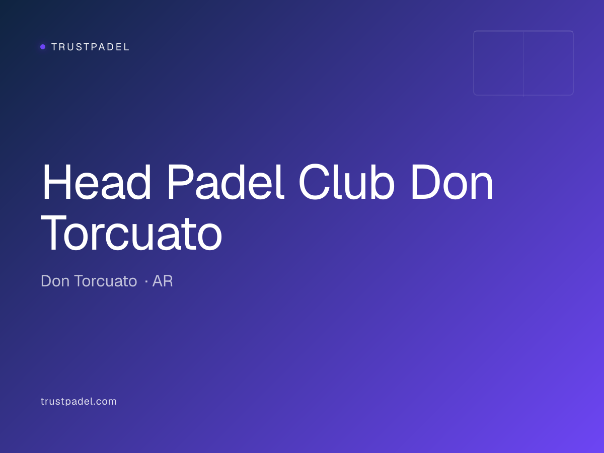 Head Padel Club Don Torcuato padel club