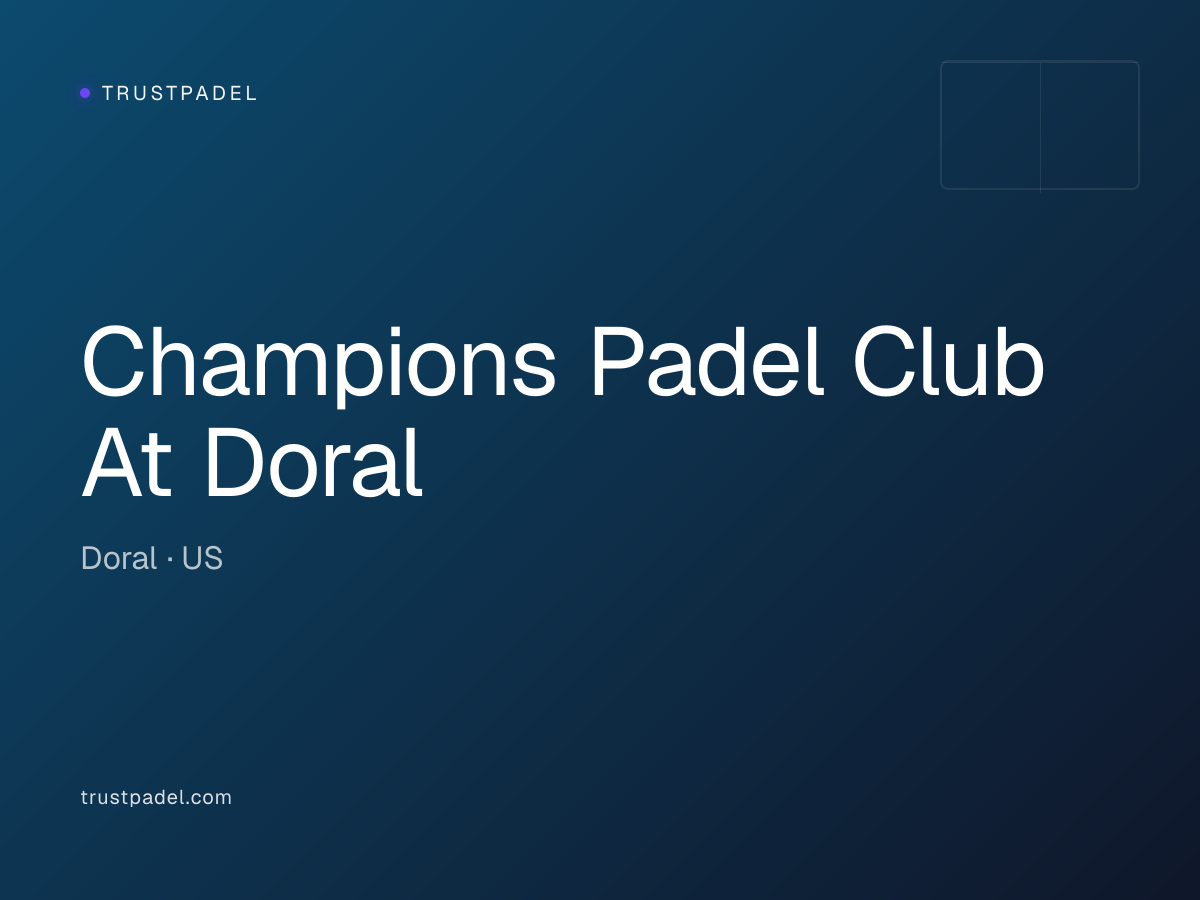 Champions Padel Club At Doral padel club