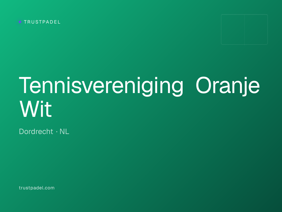 Tennisvereniging Oranje Wit padel club