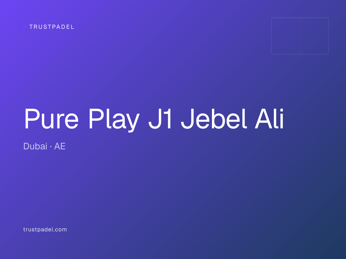 Pure Play J1 Jebel Ali padel club