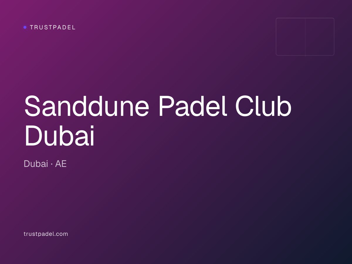 Sanddune Padel Club Dubai padel club