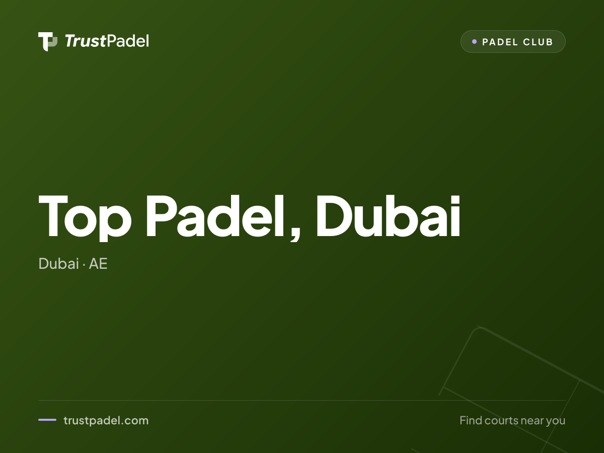 Top Padel, Dubai padel club
