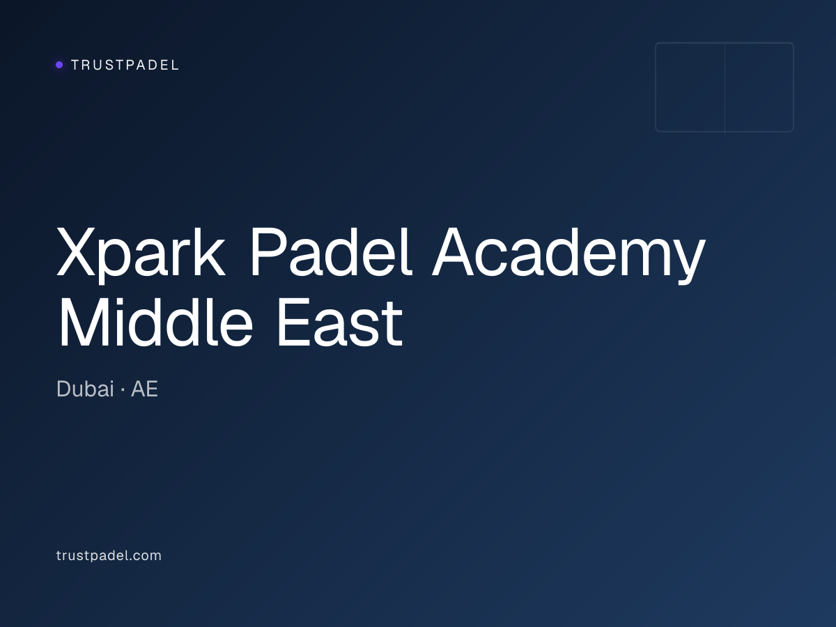 Xpark Padel Academy Middle East padel club
