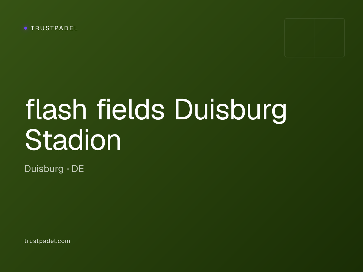 flash fields Duisburg Stadion padel club