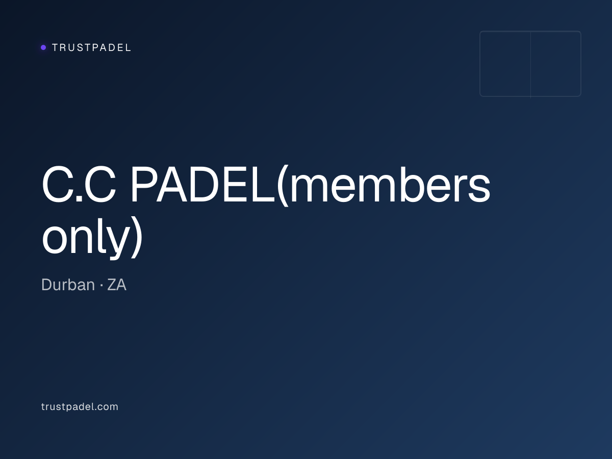 C.C PADEL(members only) padel club