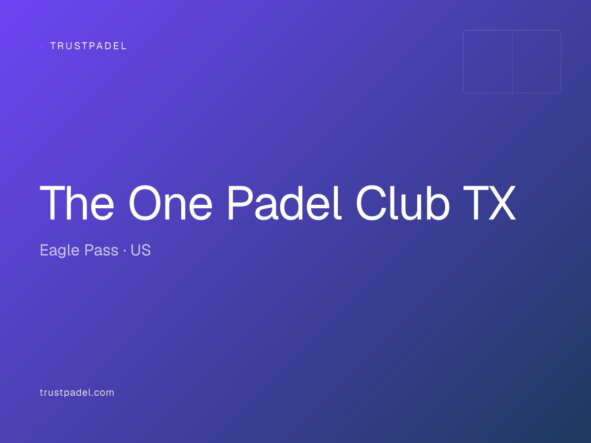 The One Padel Club TX padel club