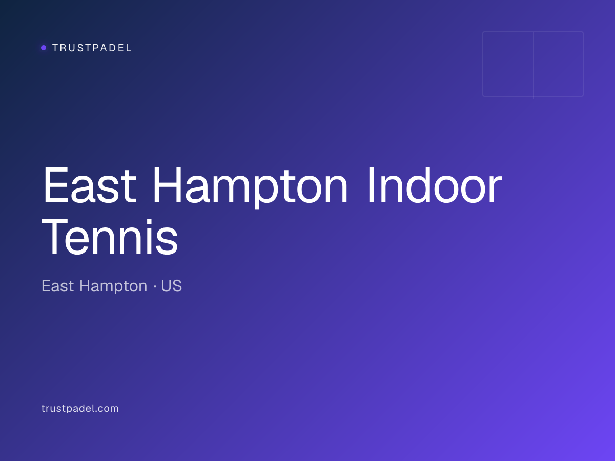East Hampton Indoor Tennis padel club