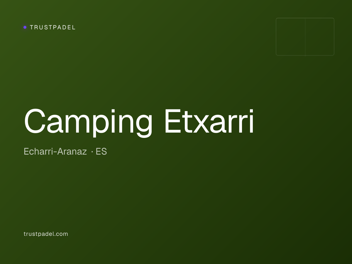 Camping Etxarri padel club