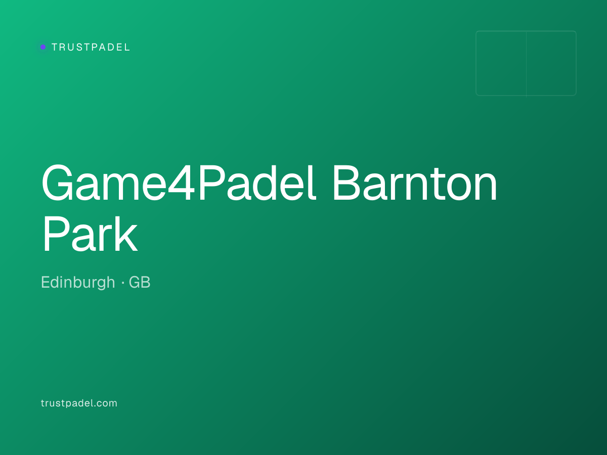 Game4Padel Barnton Park padel club