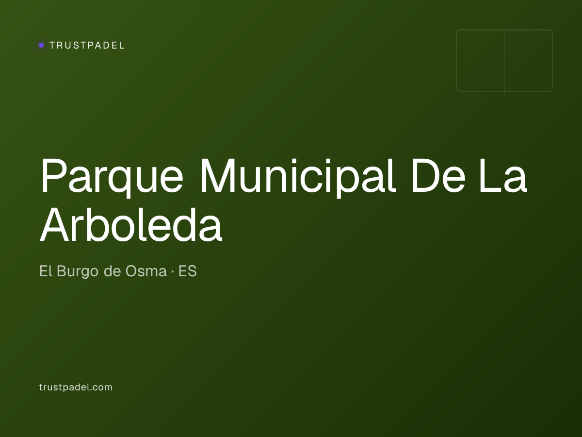 Parque Municipal De La Arboleda padel club