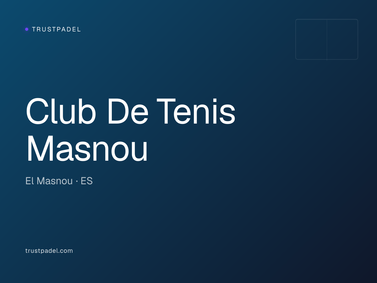 Club De Tenis Masnou padel club