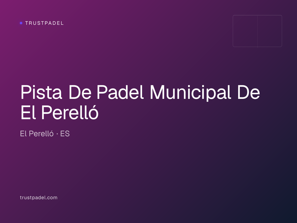 Pista De Padel Municipal De El Perelló padel club