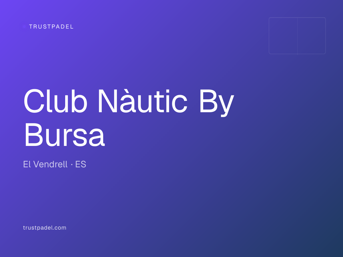 Club Nàutic By Bursa padel club