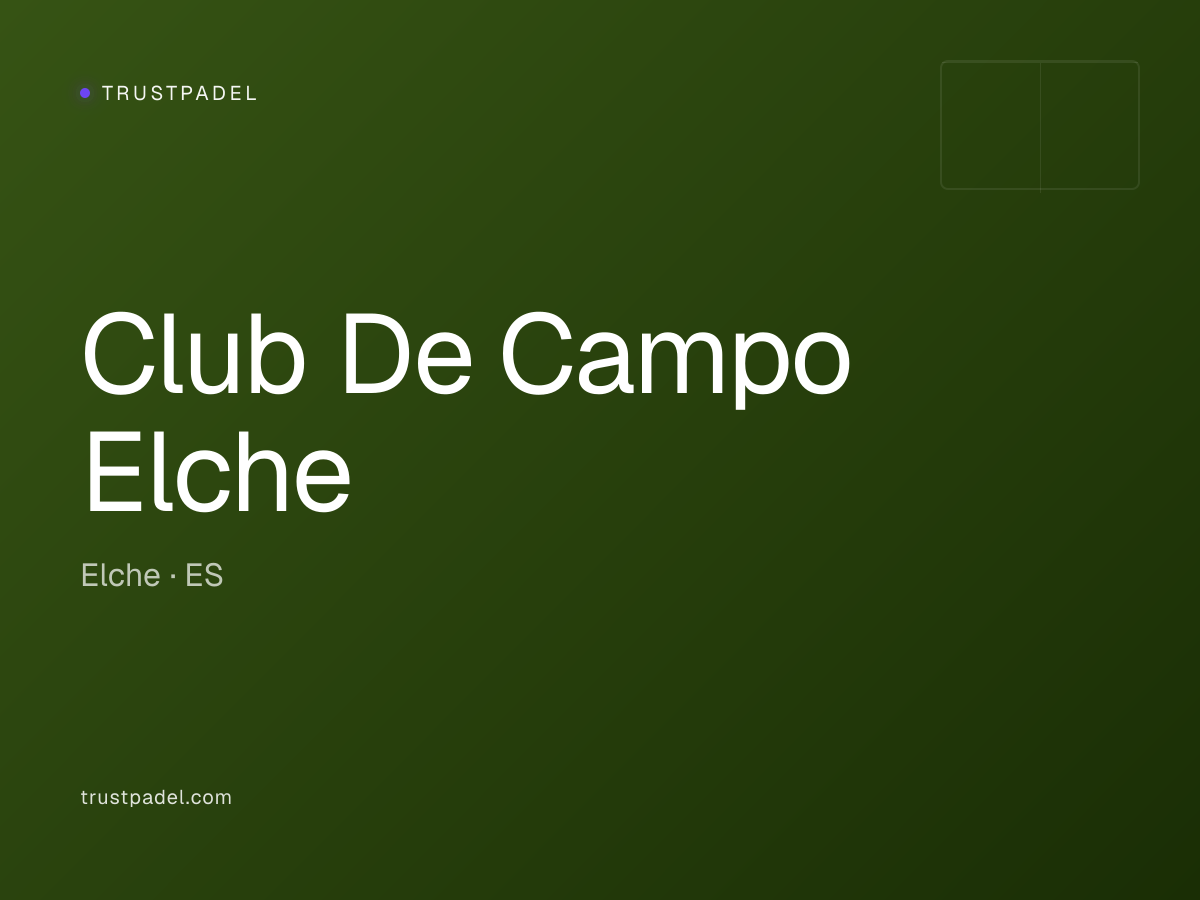 Club De Campo Elche padel club