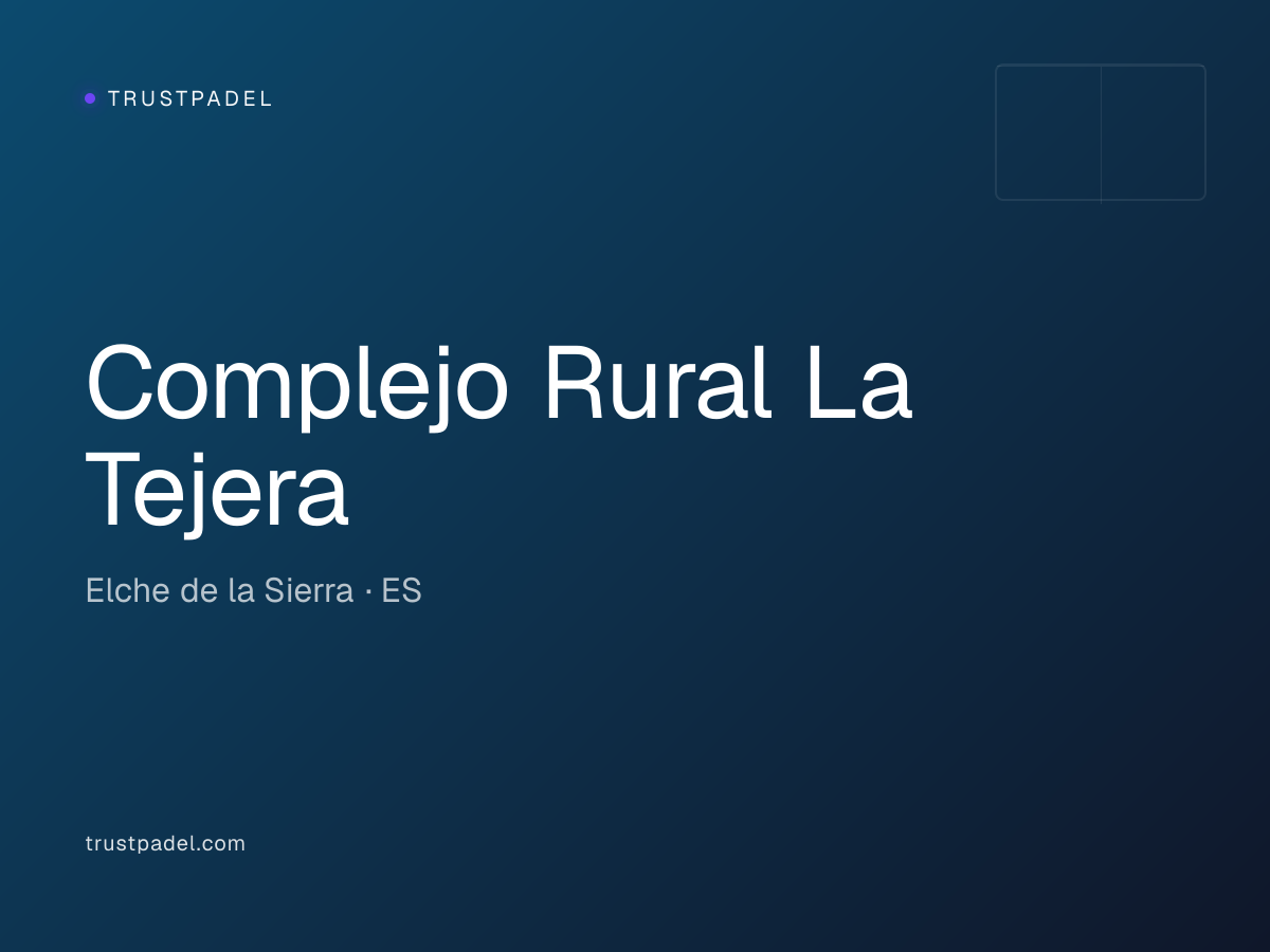 Complejo Rural La Tejera padel club