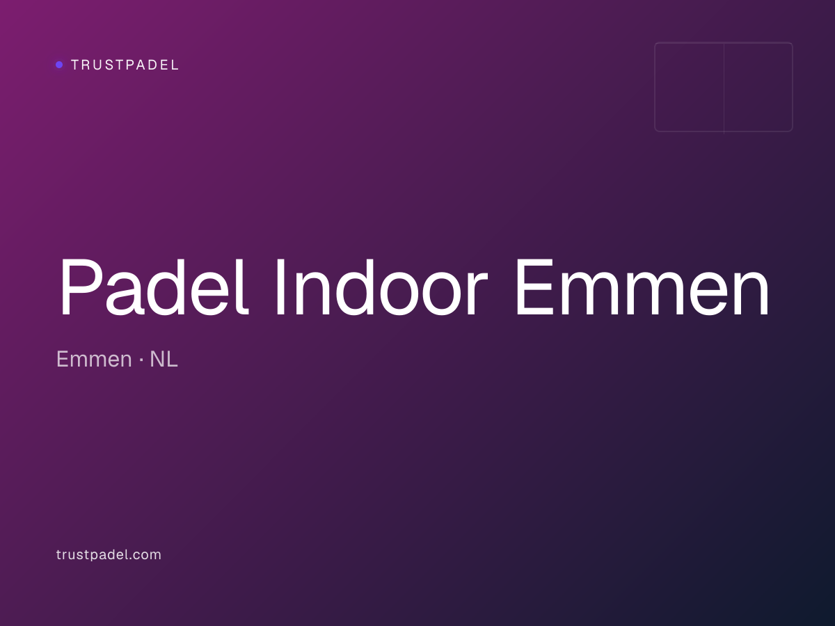 Padel Indoor Emmen padel club