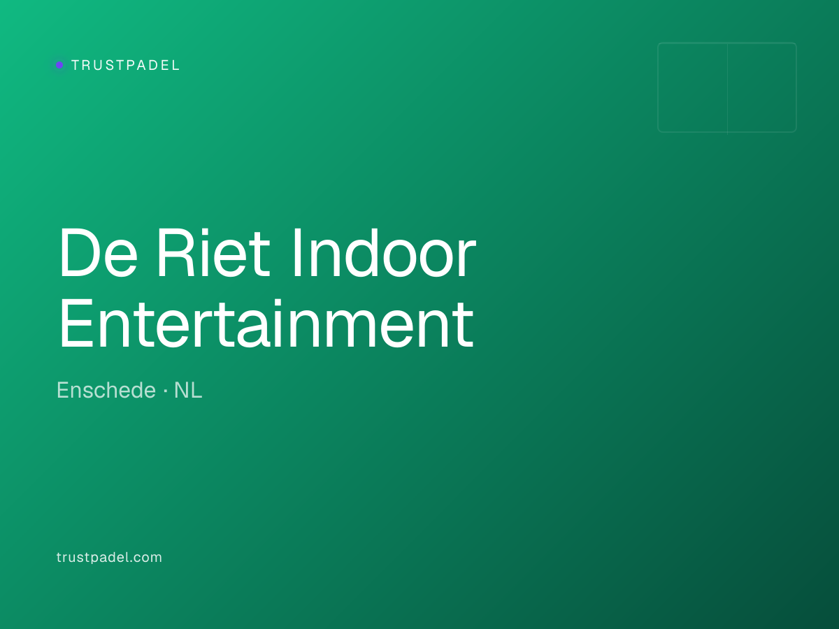 De Riet Indoor Entertainment padel club
