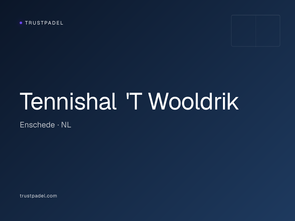 Tennishal 'T Wooldrik padel club