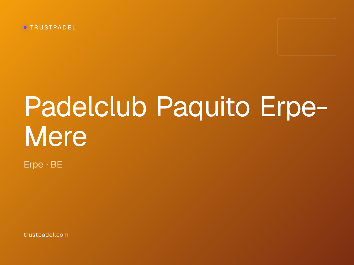 Padelclub Paquito Erpe-Mere padel club
