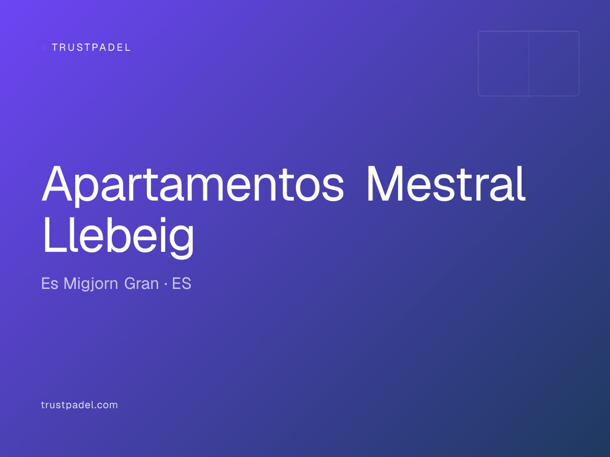 Apartamentos Mestral Llebeig padel club
