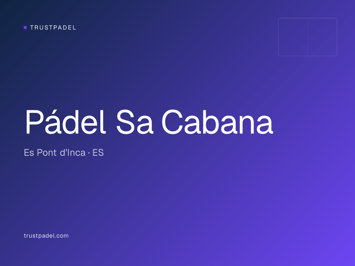 Pádel Sa Cabana padel club