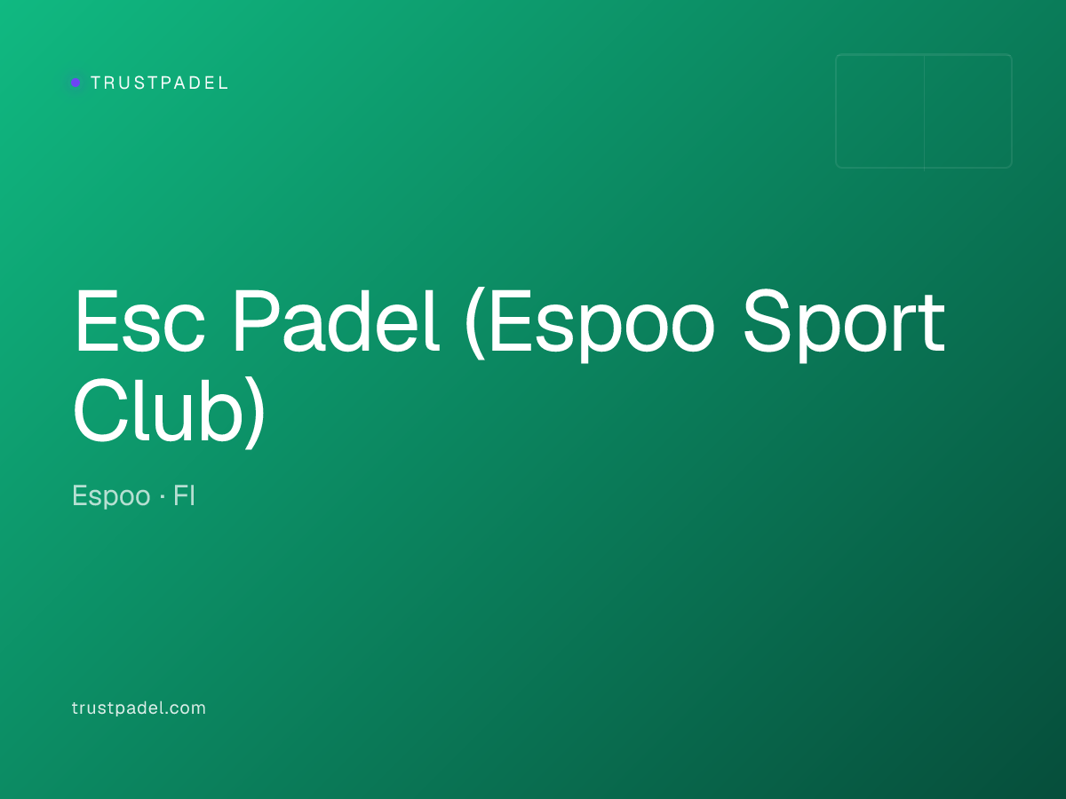 Esc Padel (Espoo Sport Club) padel club