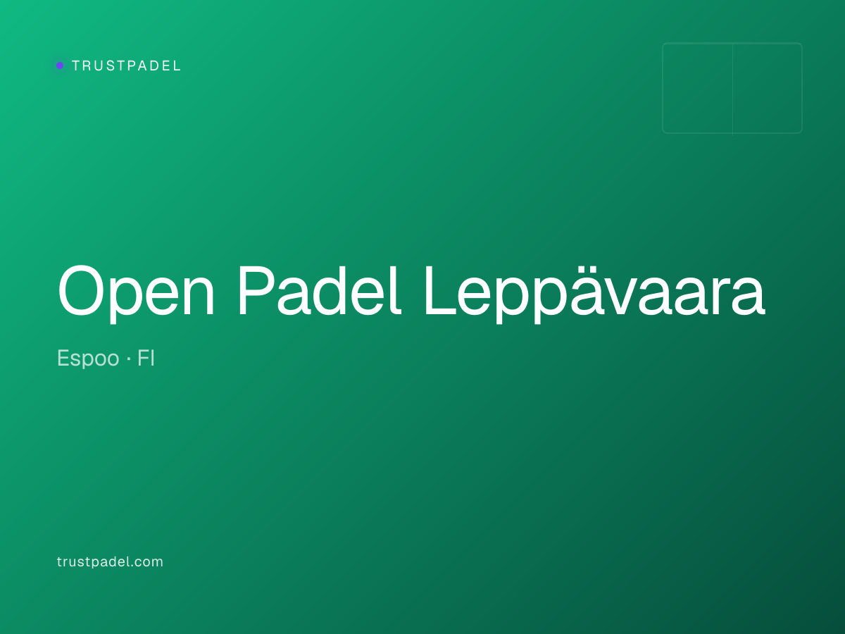 Open Padel Leppävaara padel club