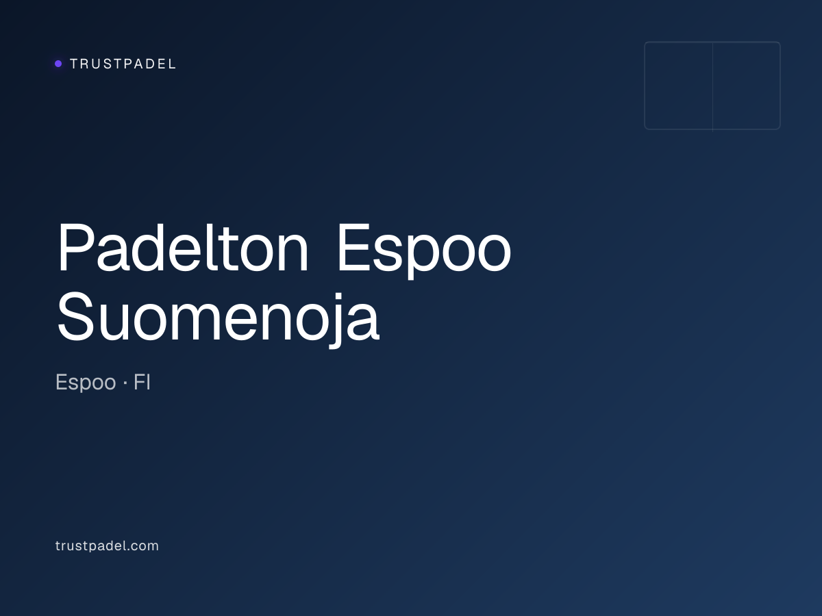 Padelton Espoo Suomenoja padel club
