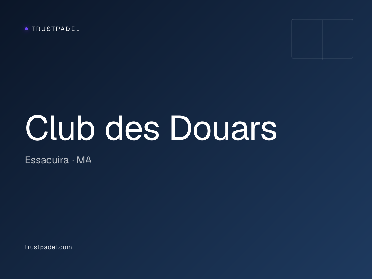 Club des Douars padel club