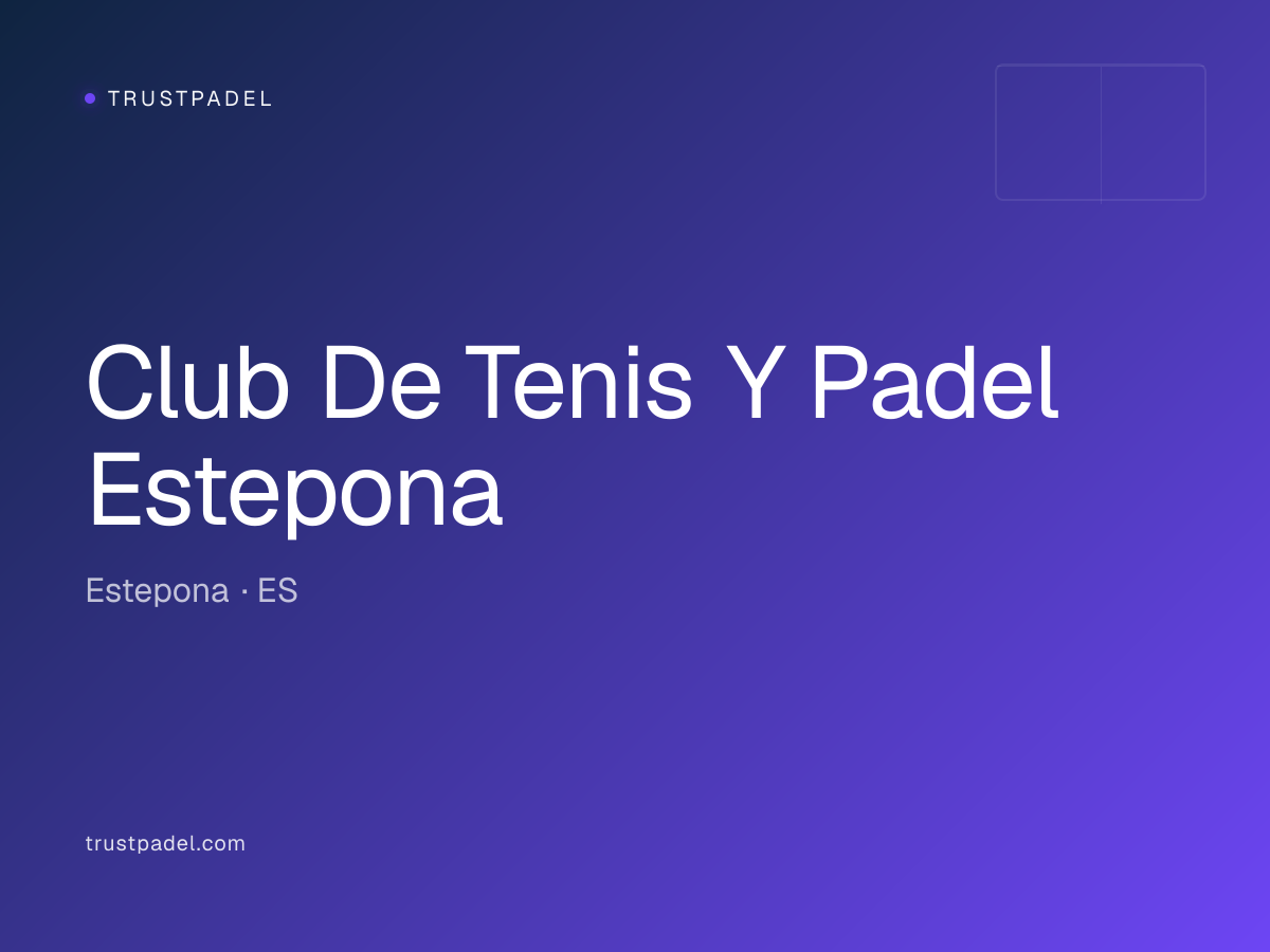 Club De Tenis Y Padel Estepona padel club