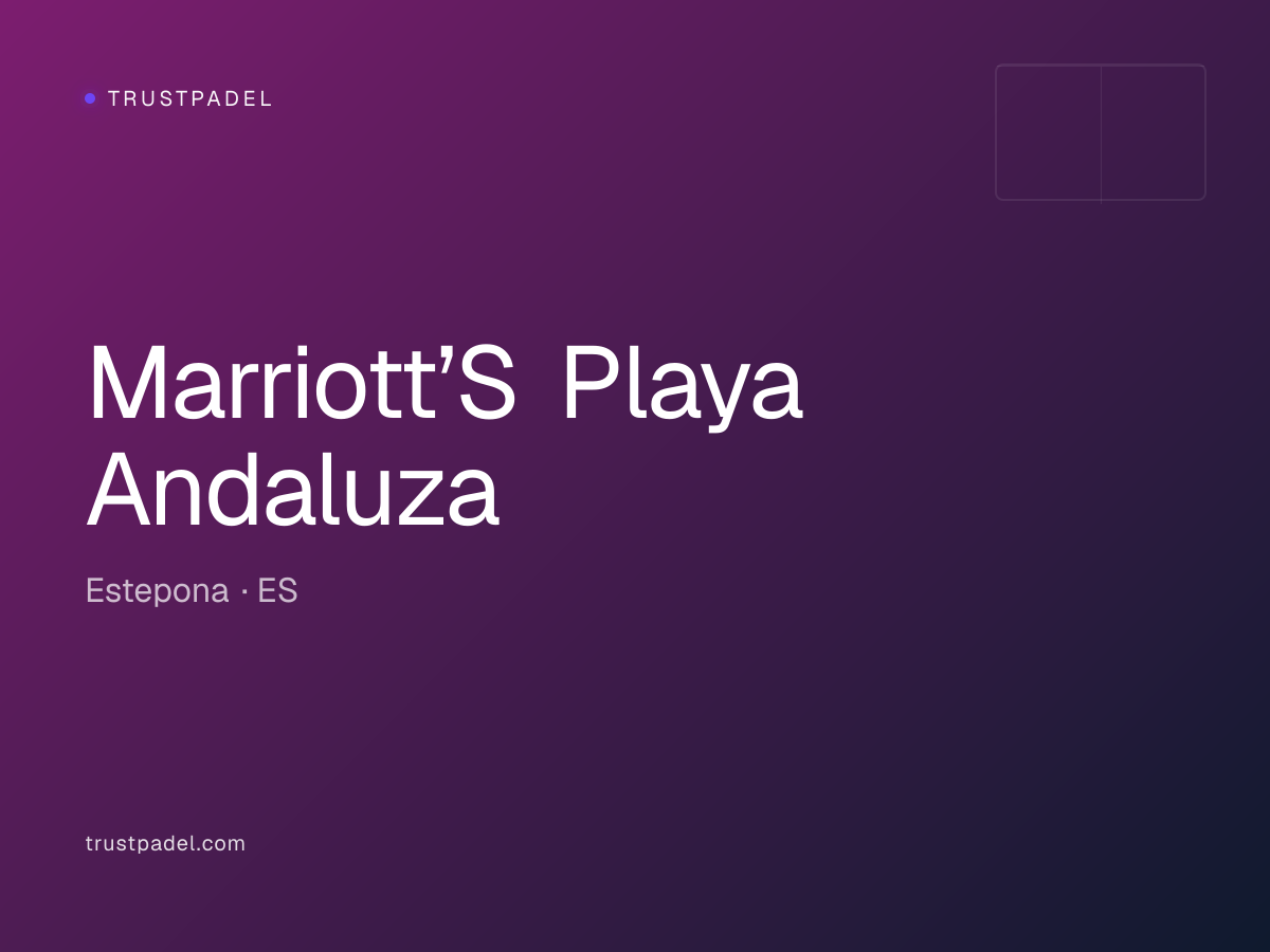 Marriott’S Playa Andaluza padel club