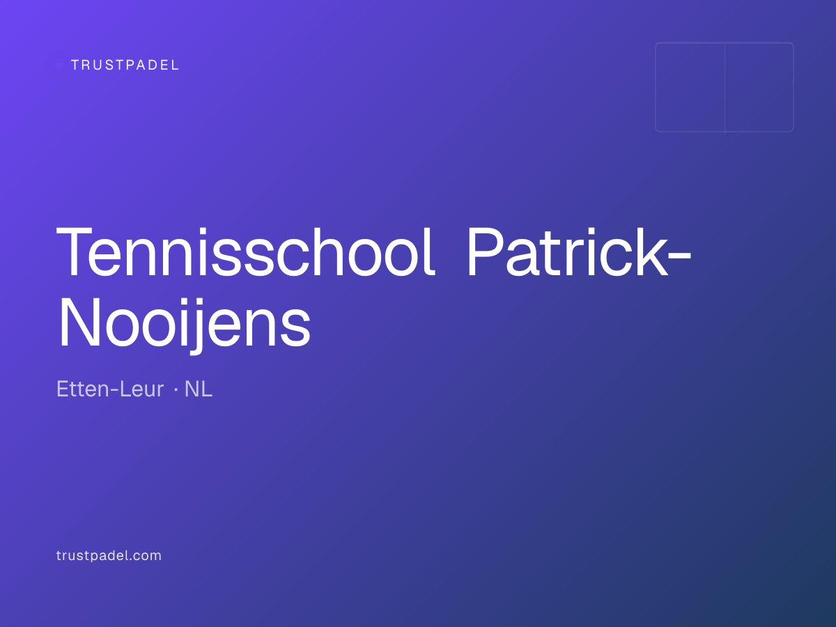 Tennisschool Patrick-Nooijens padel club
