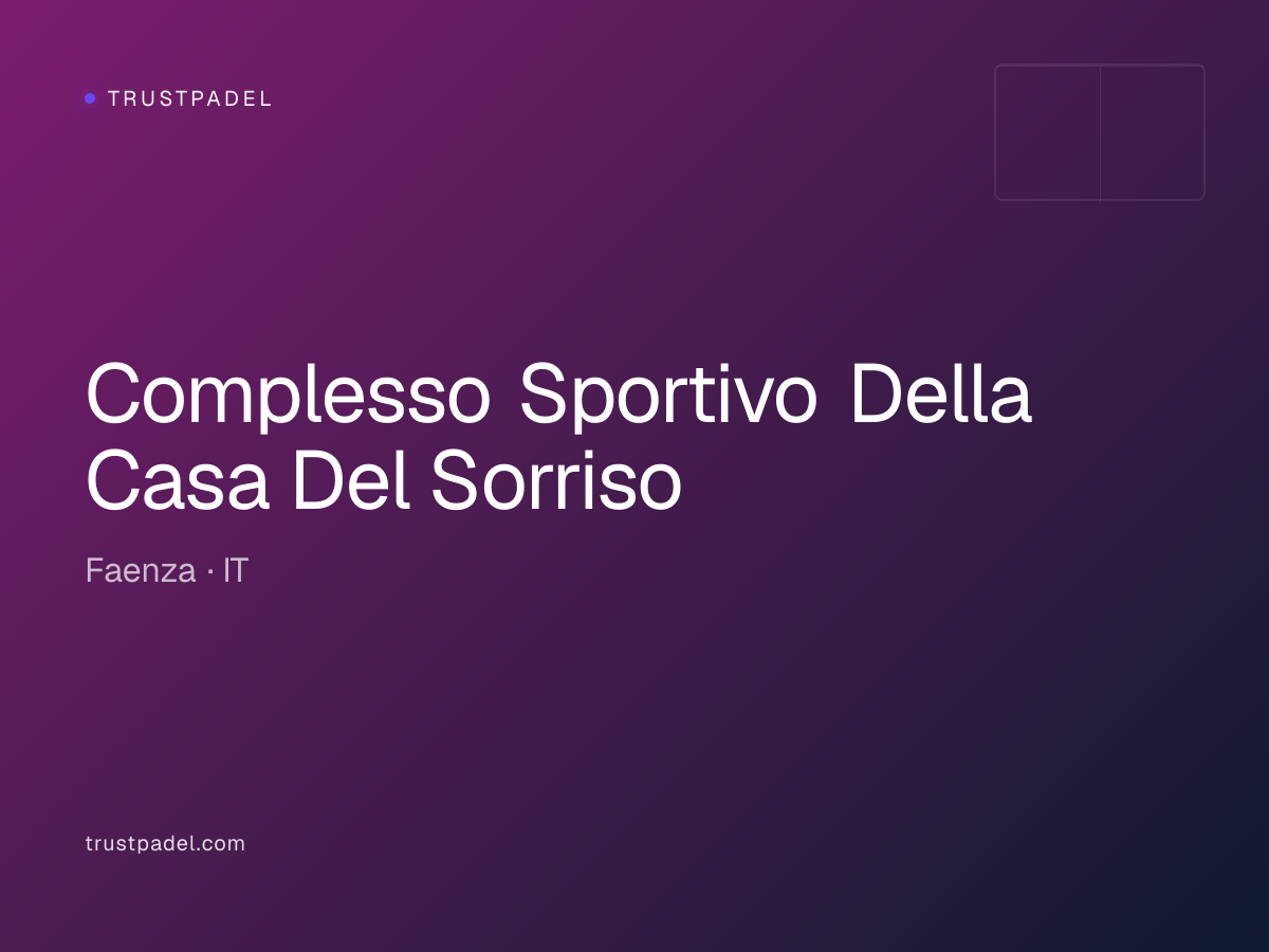 Complesso Sportivo Della Casa Del Sorriso padel club