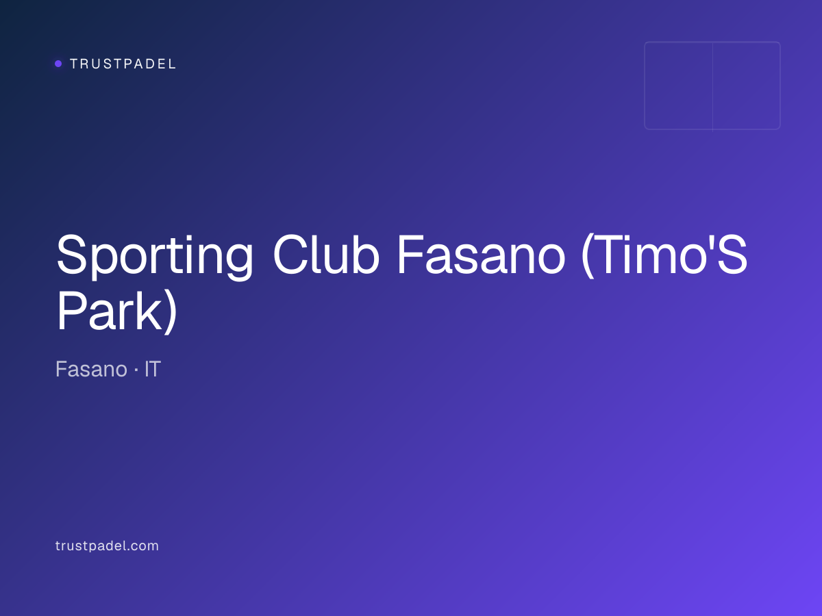 Sporting Club Fasano (Timo'S Park) padel club