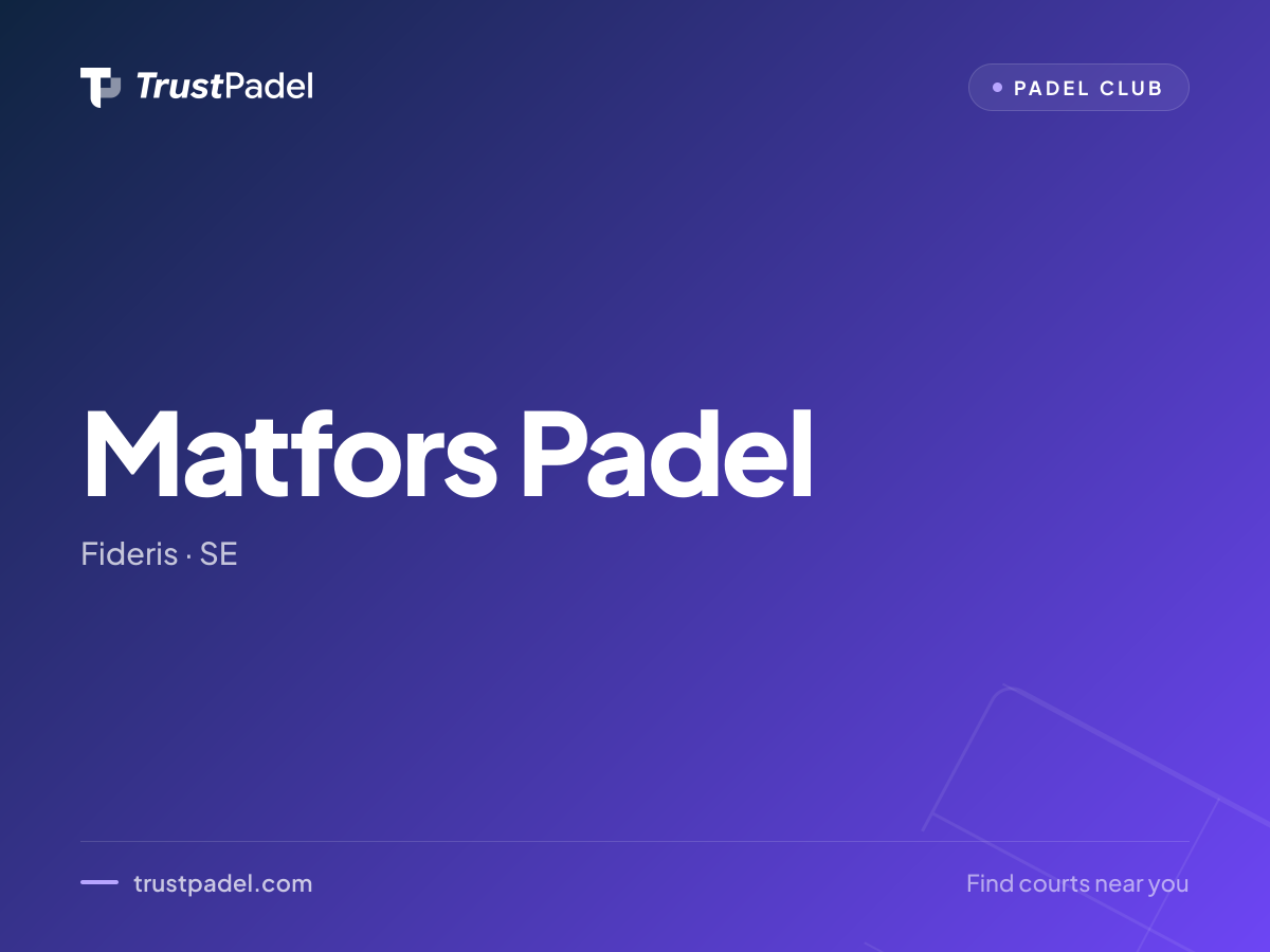 Matfors Padel padel club