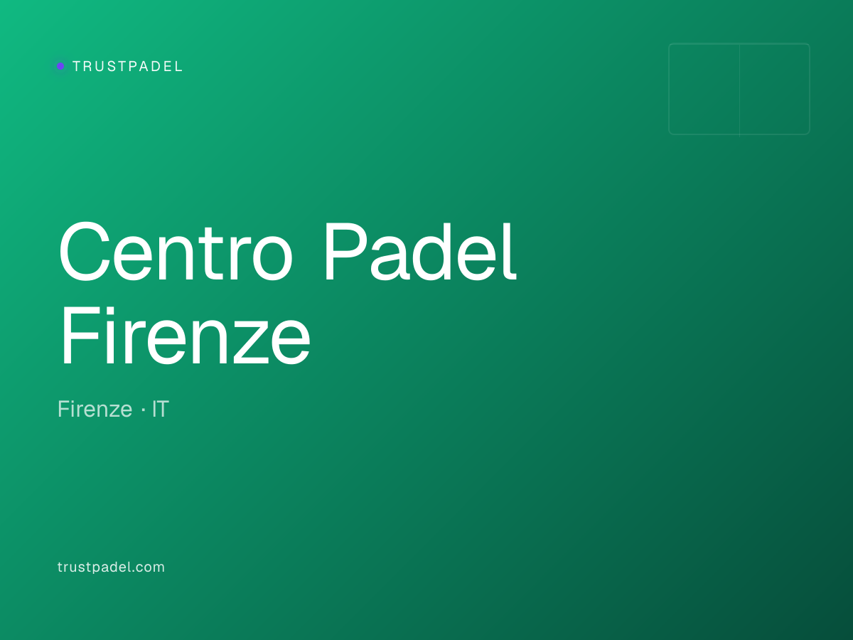 Centro Padel Firenze padel club