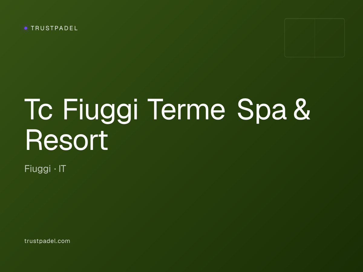 Tc Fiuggi Terme Spa & Resort padel club